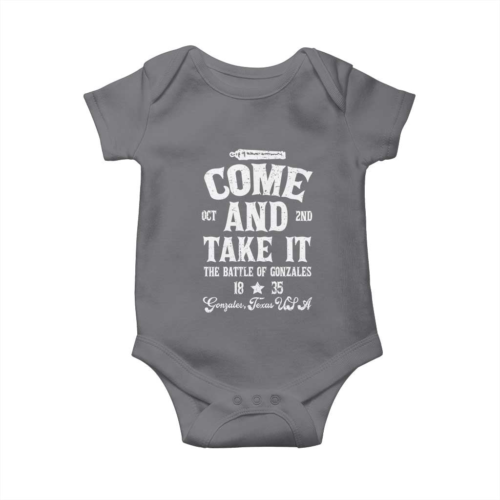 History Of Texas Baby Onesie Come And Take It The Battle Of Gonzales