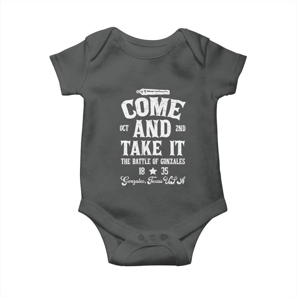 History Of Texas Baby Onesie Come And Take It The Battle Of Gonzales