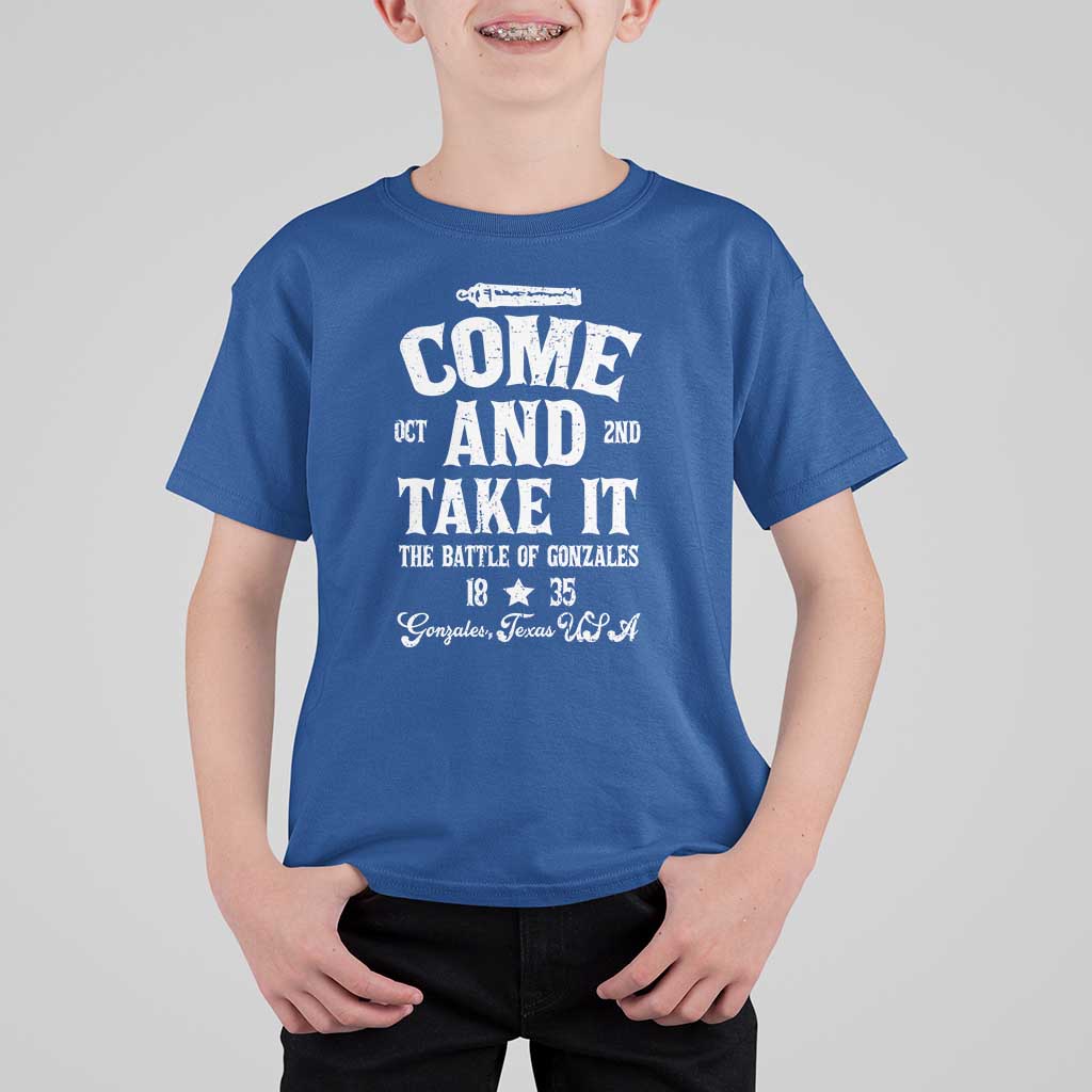 History Of Texas T Shirt For Kid Come And Take It The Battle Of Gonzales