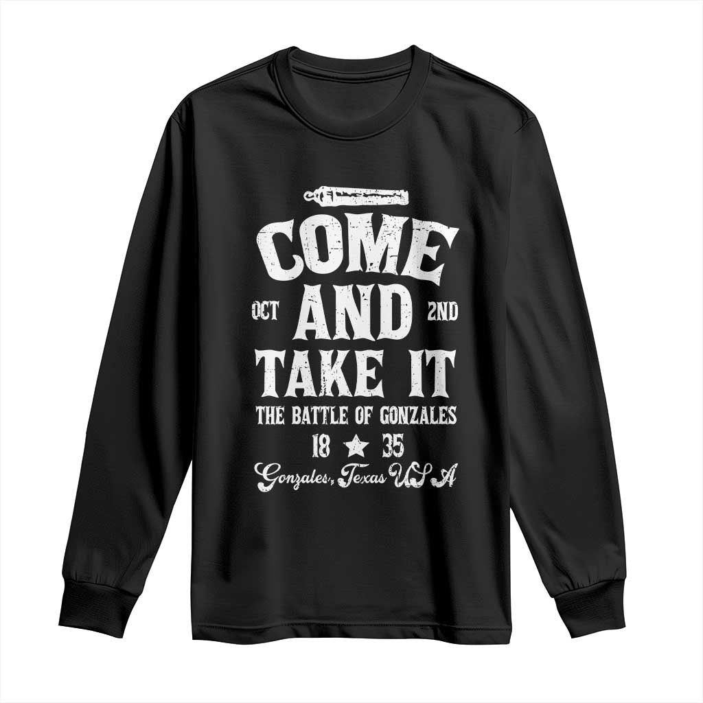 History Of Texas Long Sleeve Shirt Come And Take It The Battle Of Gonzales