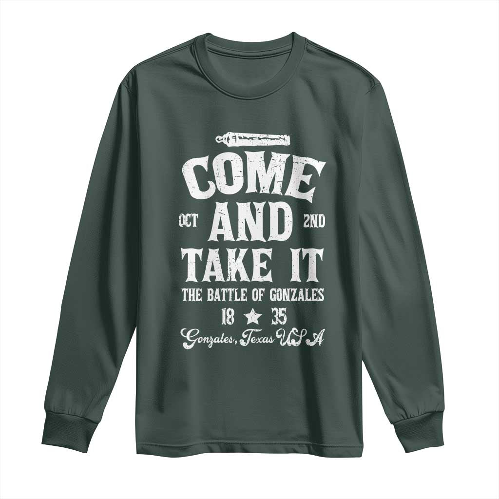 History Of Texas Long Sleeve Shirt Come And Take It The Battle Of Gonzales