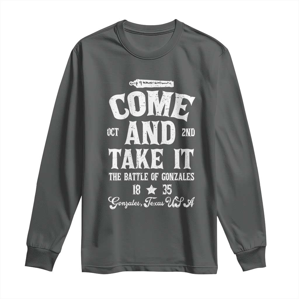 History Of Texas Long Sleeve Shirt Come And Take It The Battle Of Gonzales