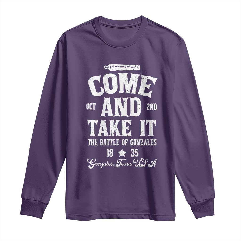 History Of Texas Long Sleeve Shirt Come And Take It The Battle Of Gonzales