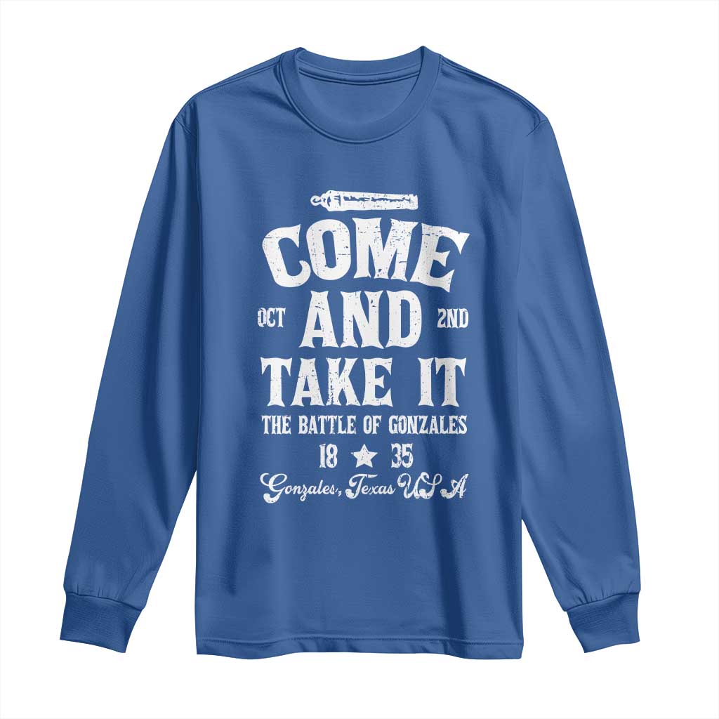 History Of Texas Long Sleeve Shirt Come And Take It The Battle Of Gonzales