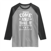 History Of Texas Raglan Shirt Come And Take It The Battle Of Gonzales