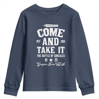 History Of Texas Youth Sweatshirt Come And Take It The Battle Of Gonzales