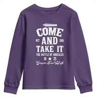 History Of Texas Youth Sweatshirt Come And Take It The Battle Of Gonzales