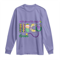 Funny NICU Mardi Gras Long Sleeve Shirt We Found The Baby NICU Krewe King Cake