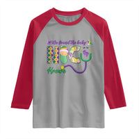 Funny NICU Mardi Gras Raglan Shirt We Found The Baby NICU Krewe King Cake