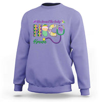 Funny NICU Mardi Gras Sweatshirt We Found The Baby NICU Krewe King Cake
