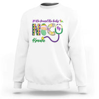 Funny NICU Mardi Gras Sweatshirt We Found The Baby NICU Krewe King Cake