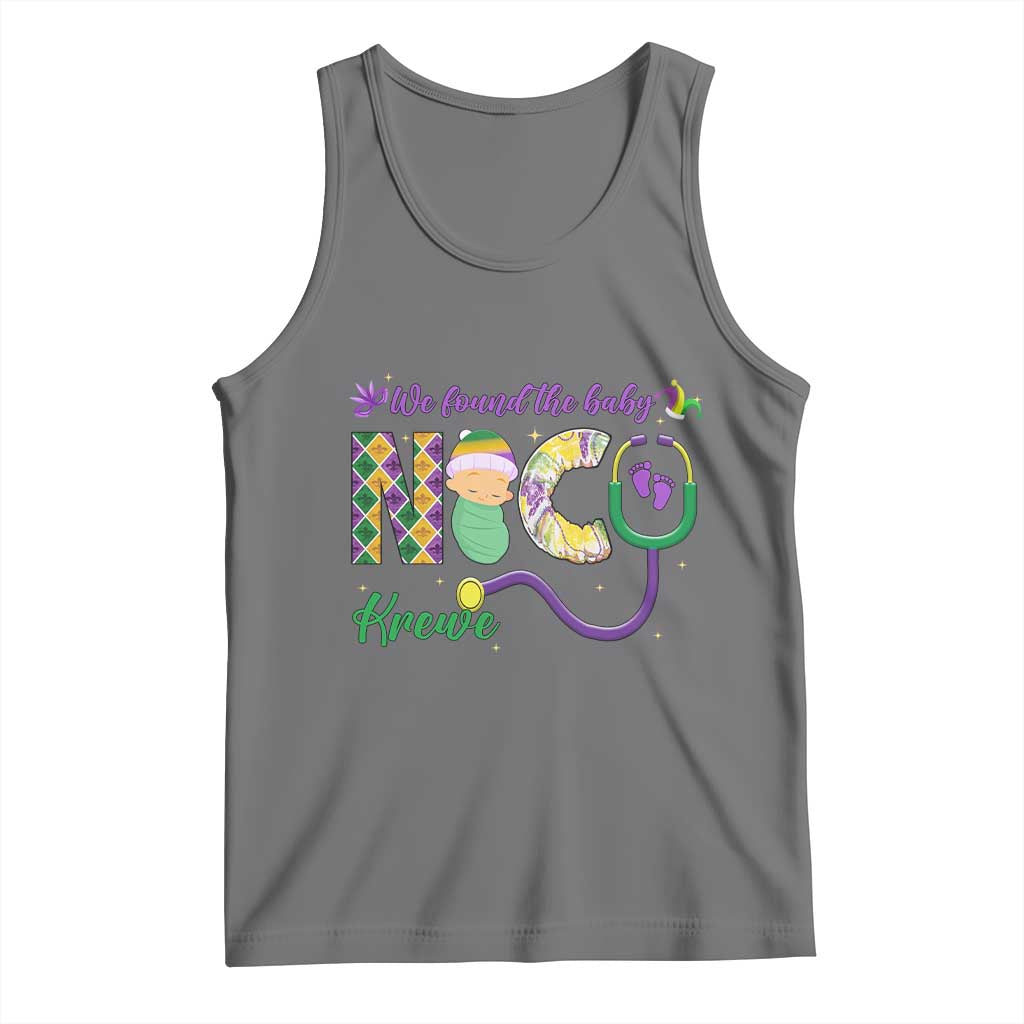 Funny NICU Mardi Gras Tank Top We Found The Baby NICU Krewe King Cake