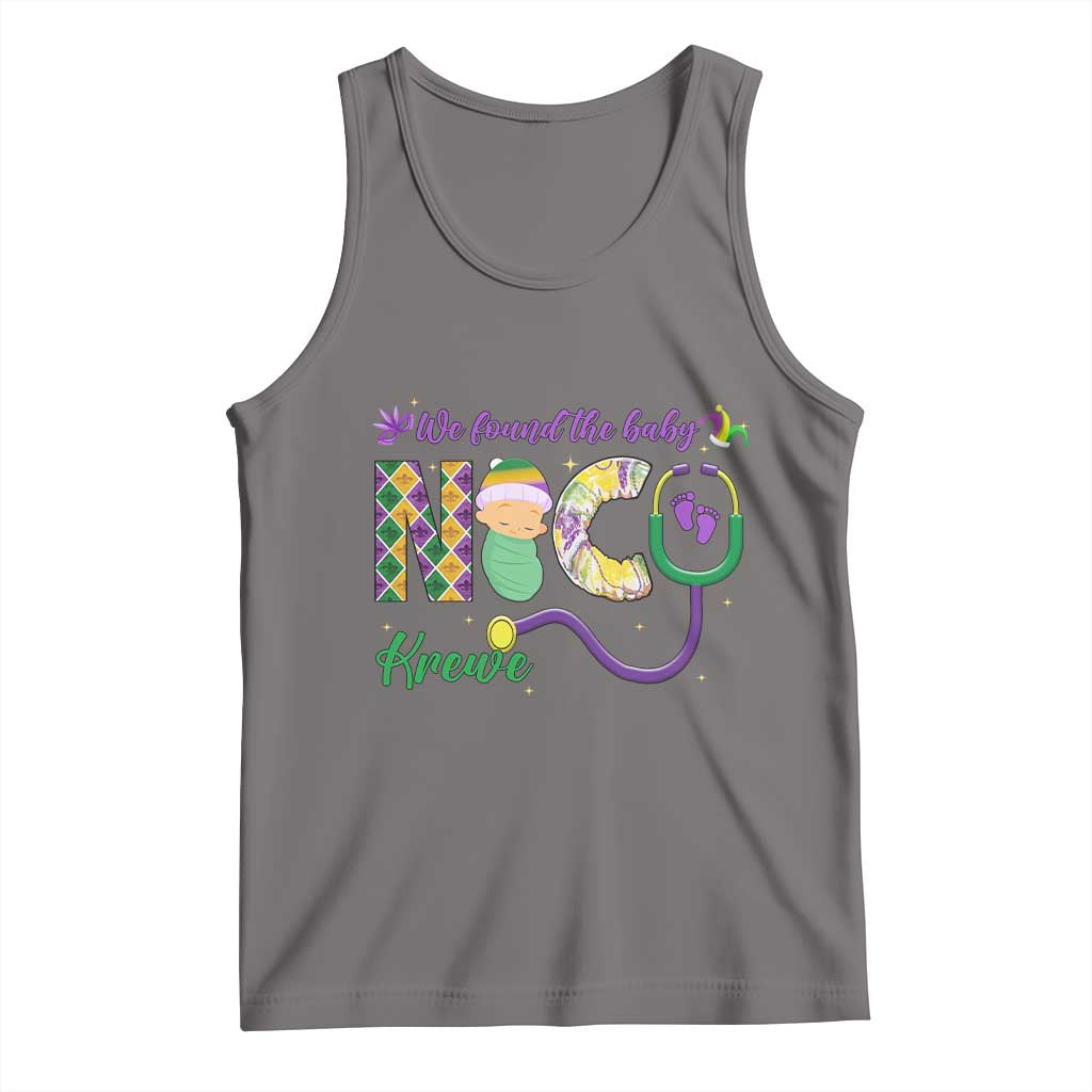 Funny NICU Mardi Gras Tank Top We Found The Baby NICU Krewe King Cake