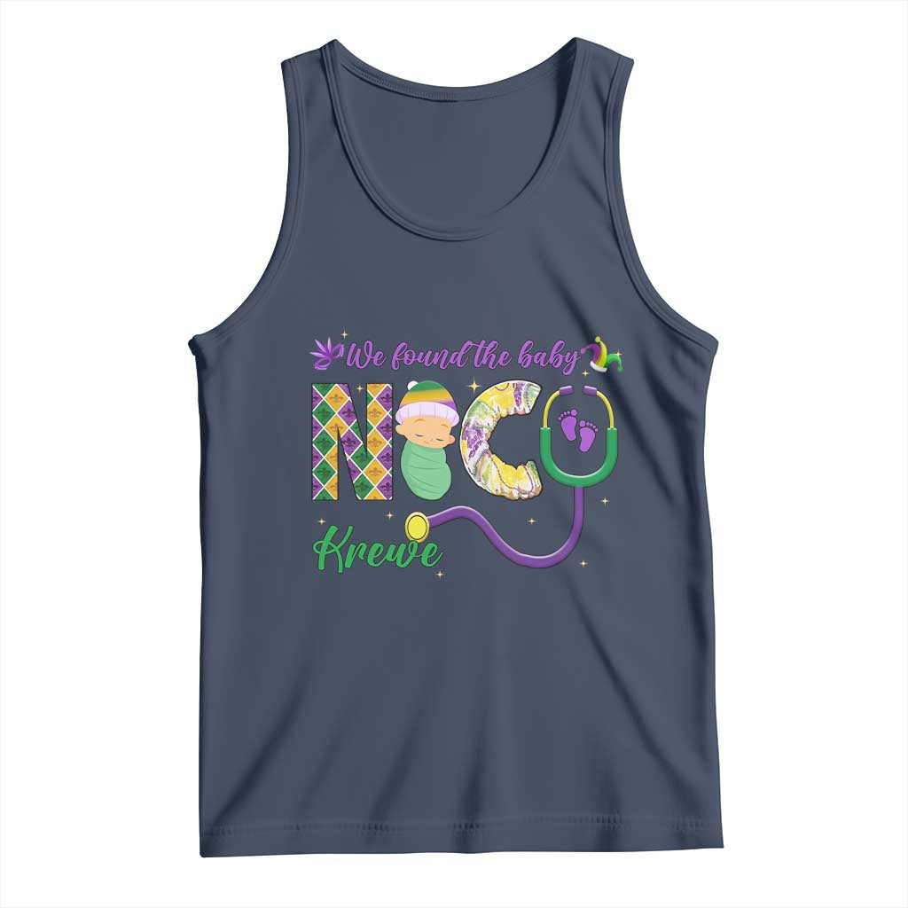 Funny NICU Mardi Gras Tank Top We Found The Baby NICU Krewe King Cake
