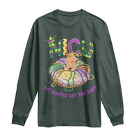 Funny NICU Nurse Mardi Gras Long Sleeve Shirt We Always Get The Baby King Cake
