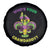 Funny Who's Your Crawdaddy Spare Tire Cover Vintage Crawfish Beads Fleur De Lis Mardi Gras