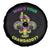 Funny Who's Your Crawdaddy Spare Tire Cover Vintage Crawfish Beads Fleur De Lis Mardi Gras