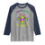 Funny Who's Your Crawdaddy Raglan Shirt Vintage Crawfish Beads Fleur De Lis Mardi Gras