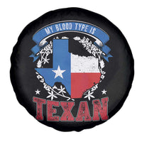 My Blood Types Is Texan Spare Tire Cover Proud American Texan TX Map Bluebonnet