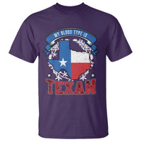 My Blood Types Is Texan T Shirt Proud American Texan TX Map Bluebonnet