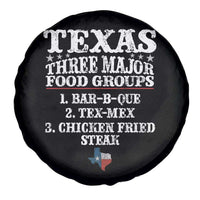 Proud American Texan Spare Tire Cover Texas Three Major Food Groups BBQ Tex Mex Chicken