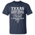 Proud American Texan T Shirt Texas Three Major Food Groups BBQ Tex Mex Chicken