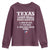 Proud American Texan Youth Sweatshirt Texas Three Major Food Groups BBQ Tex Mex Chicken