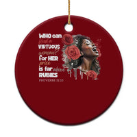 Christian African American Ceramic Ornament Who Can Find A Virtuous Woman - Wonder Print Shop