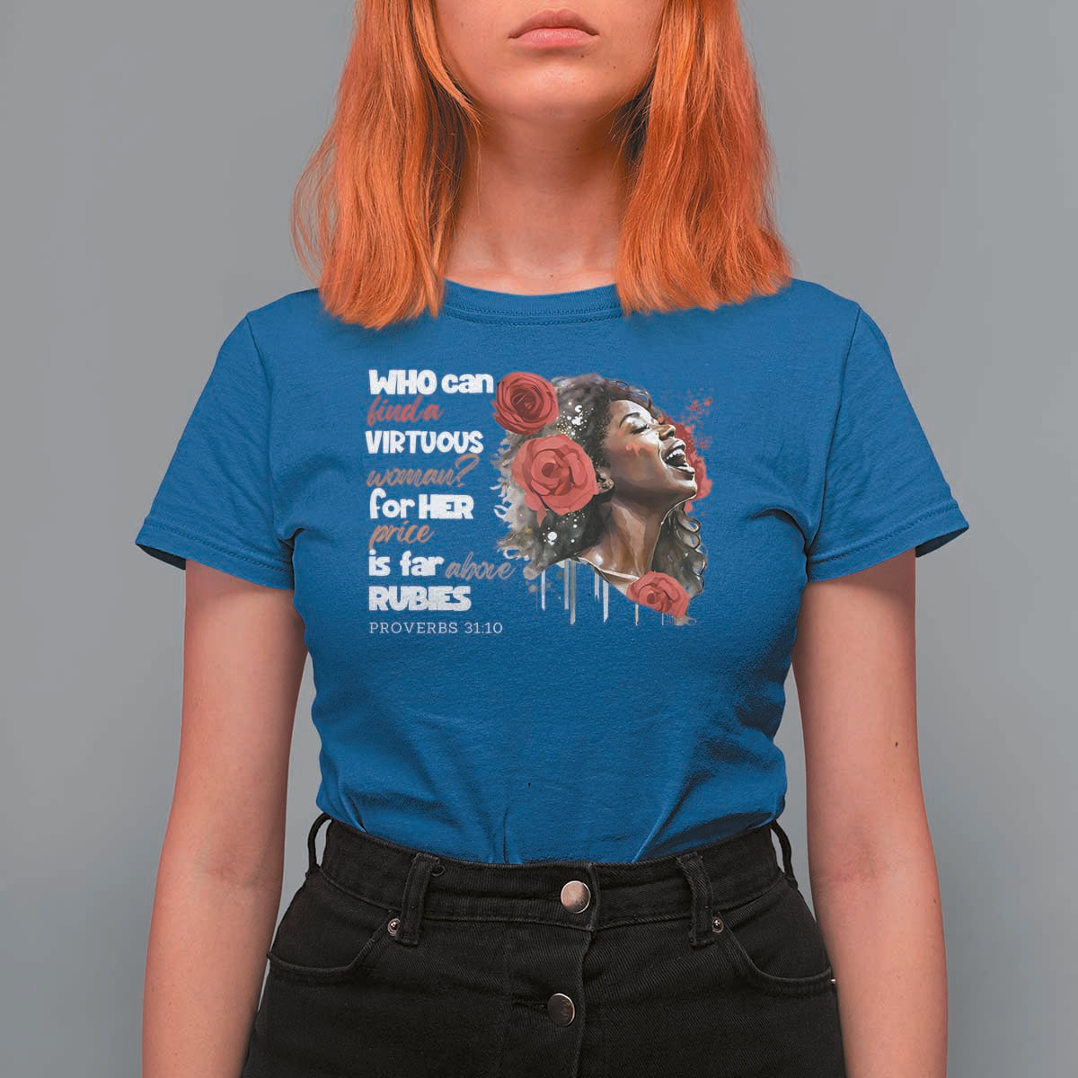 Christian African American T Shirt For Women Who Can Find A Virtuous Woman