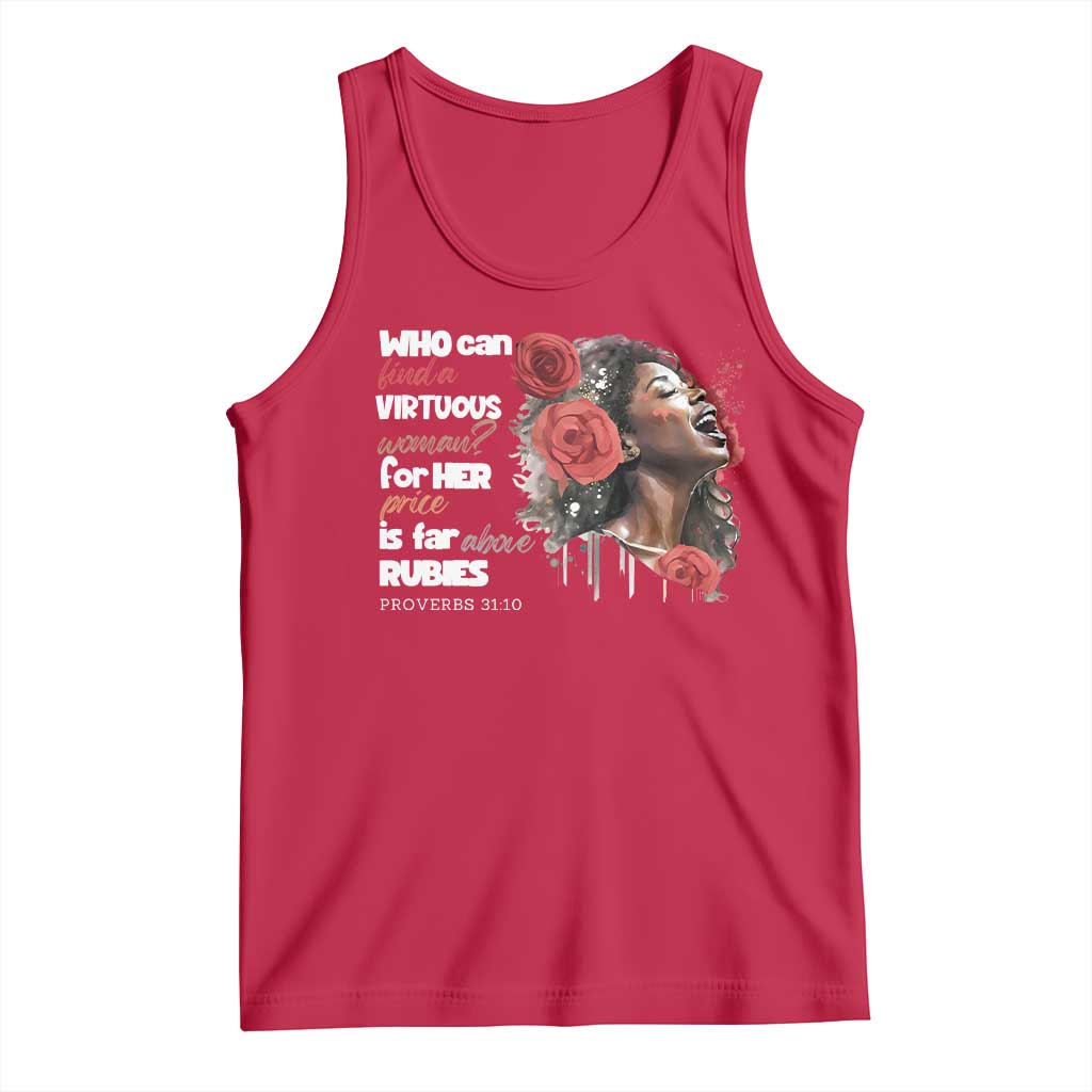 Christian African American Tank Top Who Can Find A Virtuous Woman