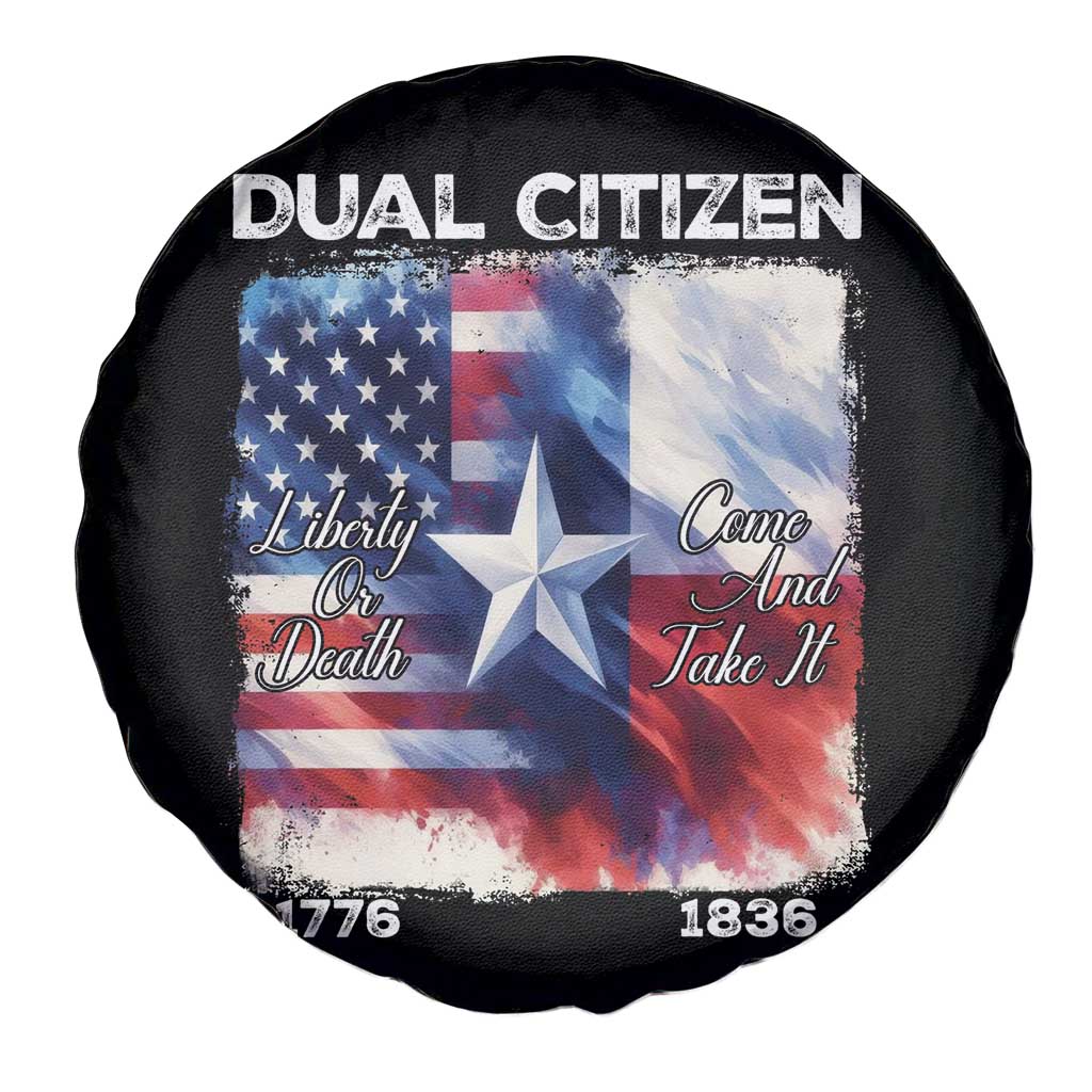 Proud American Texan Spare Tire Cover Dual Citizen Liberty Or Death Come And Take It