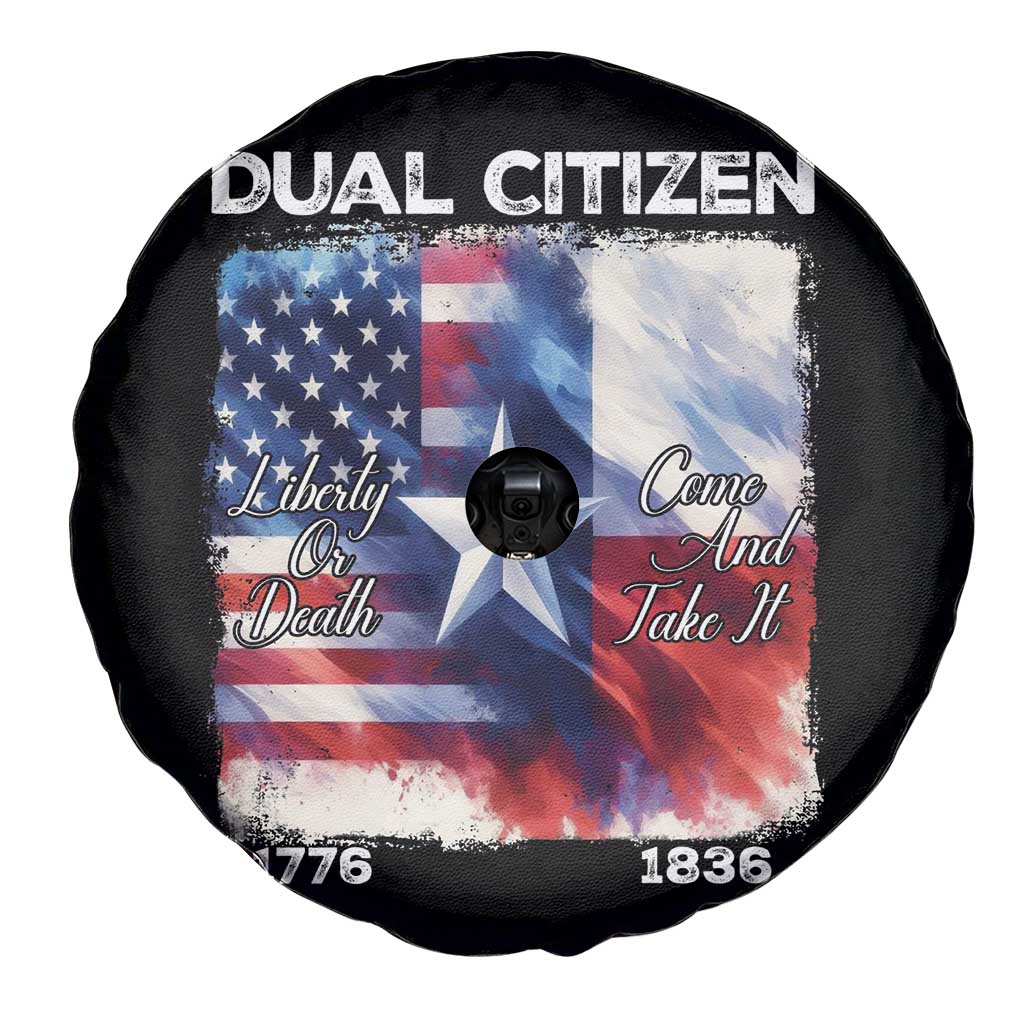 Proud American Texan Spare Tire Cover Dual Citizen Liberty Or Death Come And Take It
