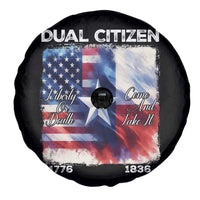 Proud American Texan Spare Tire Cover Dual Citizen Liberty Or Death Come And Take It