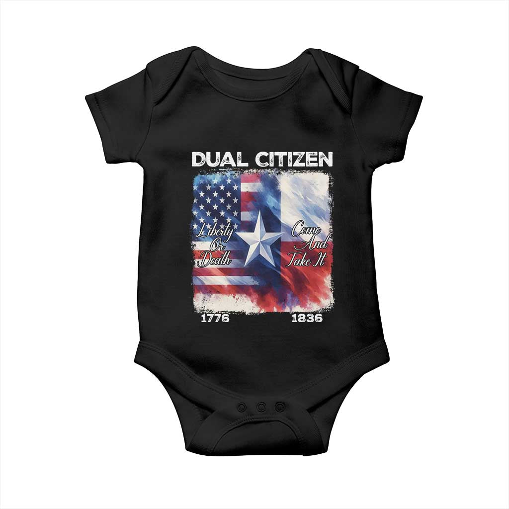 Proud American Texan Baby Onesie Dual Citizen Liberty Or Death Come And Take It
