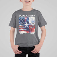 Proud American Texan T Shirt For Kid Dual Citizen Liberty Or Death Come And Take It