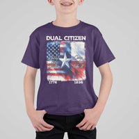 Proud American Texan T Shirt For Kid Dual Citizen Liberty Or Death Come And Take It