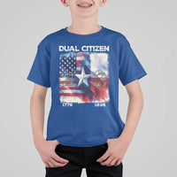 Proud American Texan T Shirt For Kid Dual Citizen Liberty Or Death Come And Take It