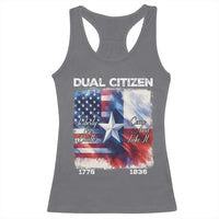 Proud American Texan Racerback Tank Top Dual Citizen Liberty Or Death Come And Take It