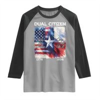Proud American Texan Raglan Shirt Dual Citizen Liberty Or Death Come And Take It