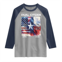 Proud American Texan Raglan Shirt Dual Citizen Liberty Or Death Come And Take It