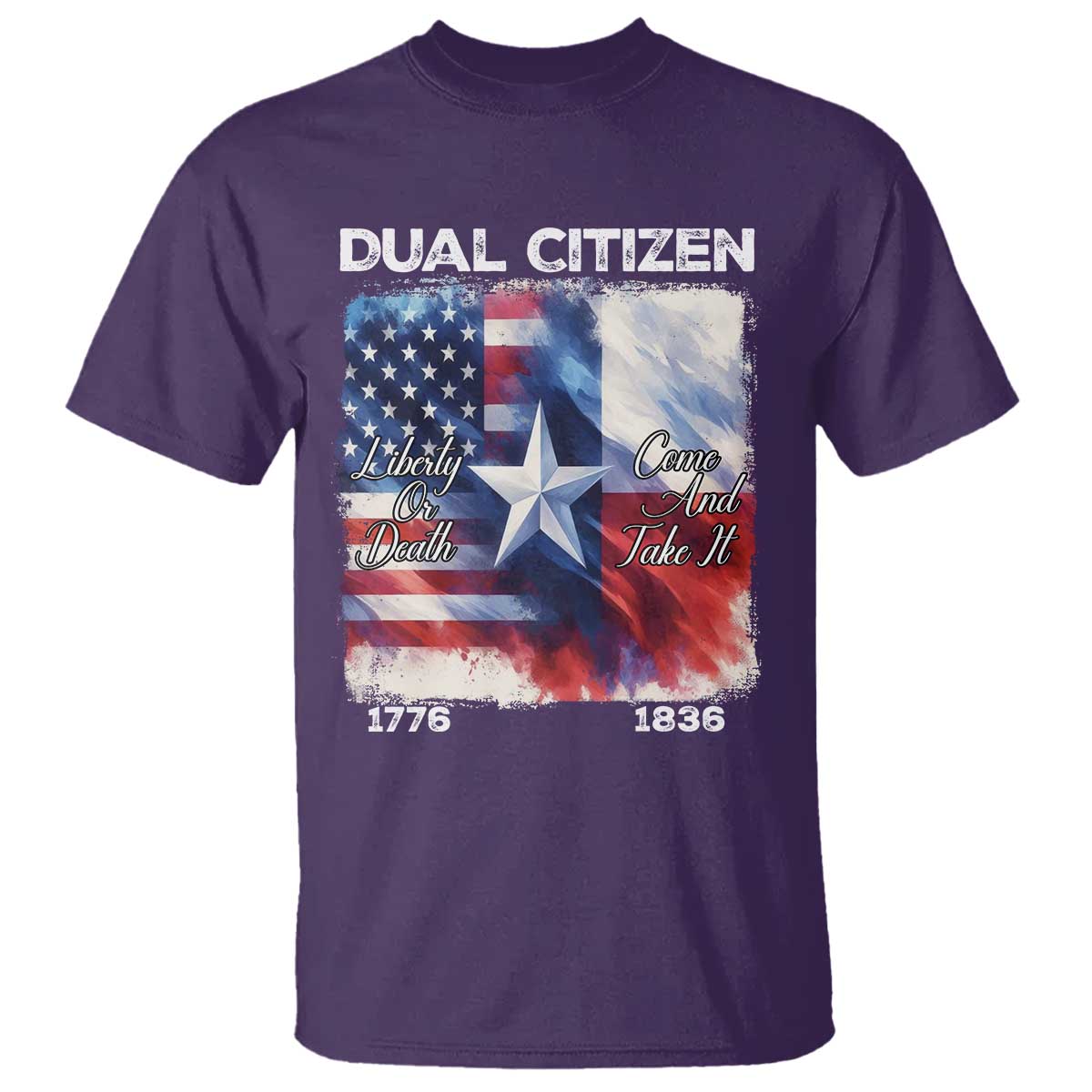 Proud American Texan T Shirt Dual Citizen Liberty Or Death Come And Take It