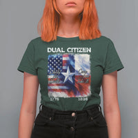 Proud American Texan T Shirt For Women Dual Citizen Liberty Or Death Come And Take It