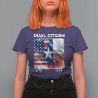Proud American Texan T Shirt For Women Dual Citizen Liberty Or Death Come And Take It