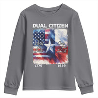 Proud American Texan Youth Sweatshirt Dual Citizen Liberty Or Death Come And Take It