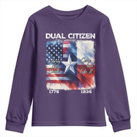 Proud American Texan Youth Sweatshirt Dual Citizen Liberty Or Death Come And Take It