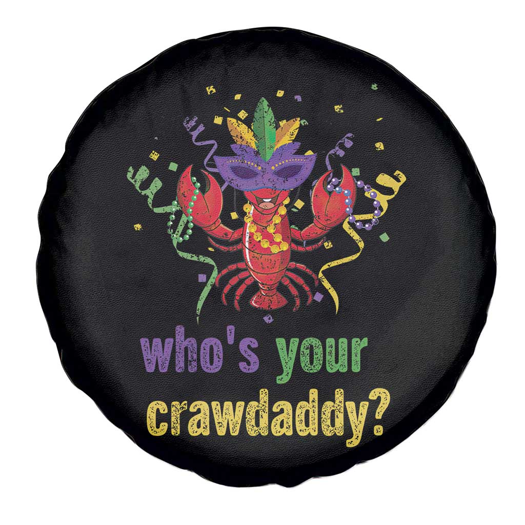Funny Who's Your Crawdaddy Spare Tire Cover Crawfish Beads Mardi Gras