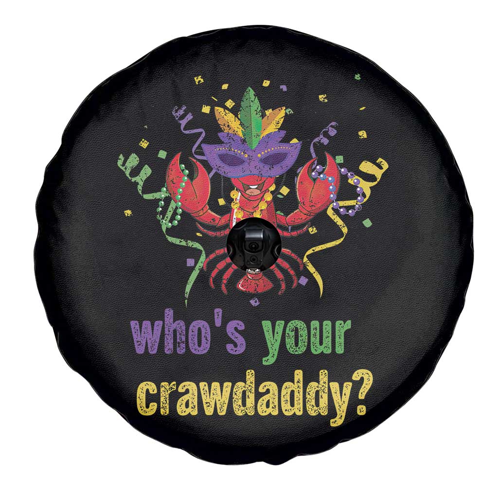 Funny Who's Your Crawdaddy Spare Tire Cover Crawfish Beads Mardi Gras