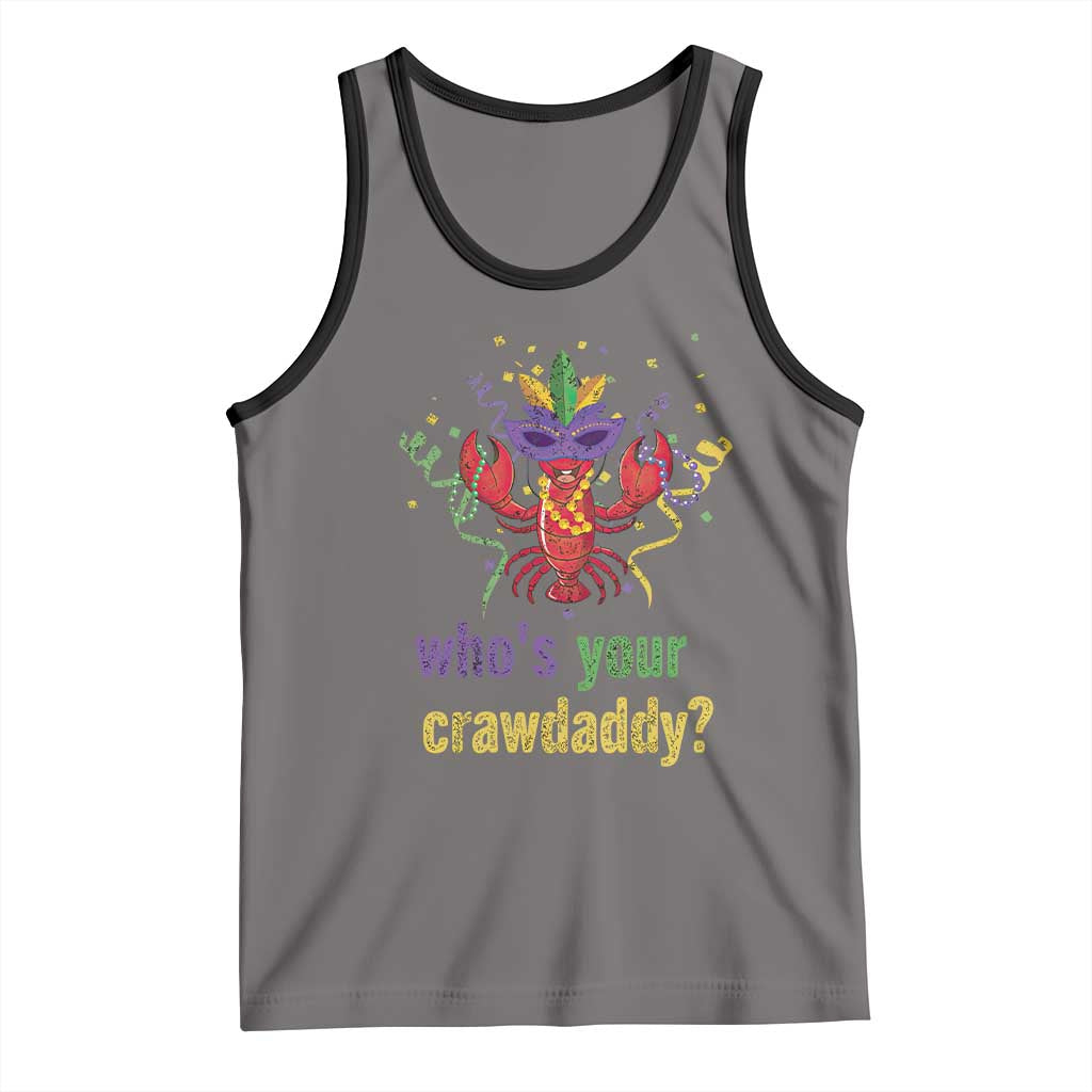 Funny Who's Your Crawdaddy Tank Top Crawfish Beads Mardi Gras