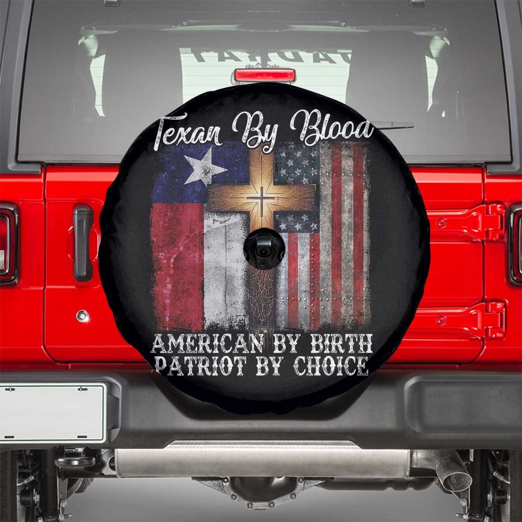Proud American Texan Jesus Spare Tire Cover Texan By Blood American By Birth Patriot By Choice Cross