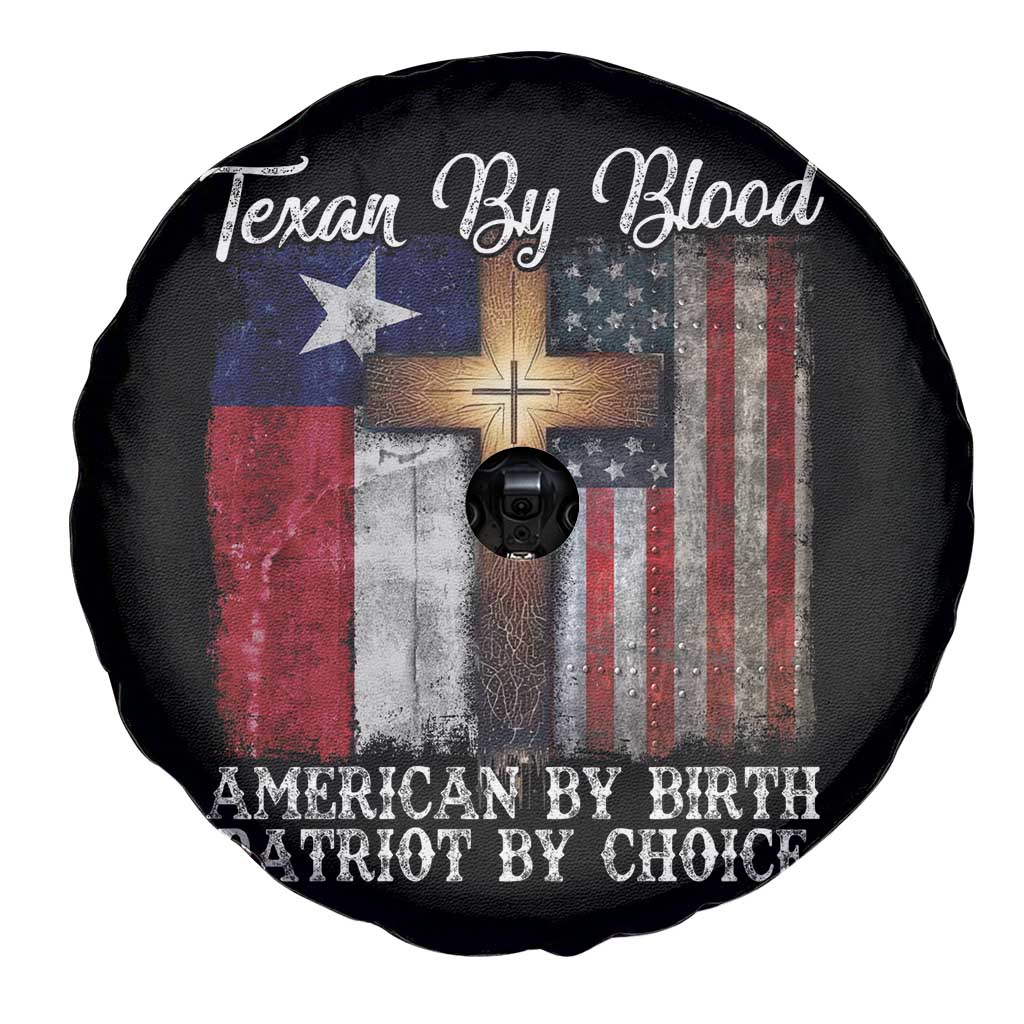 Proud American Texan Jesus Spare Tire Cover Texan By Blood American By Birth Patriot By Choice Cross